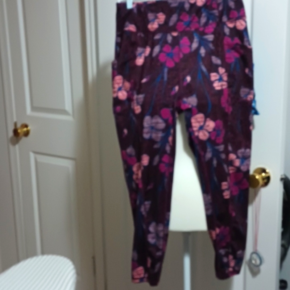 PRO PLAYER wicking yoga pants sz 1X polyester/spandex Excellent cond